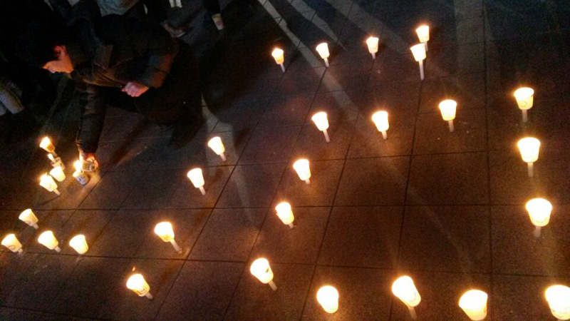 ▲ 마무리 집회 촛불. 사진=남현정 기자