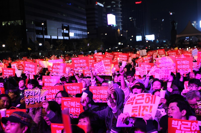 ▲ 11월 12일 광화문 광장에서 열린 민중총궐기 대회.