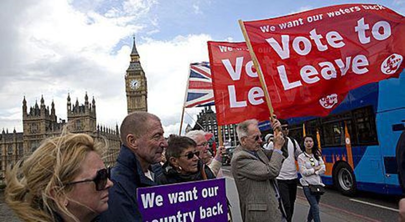 ▲ 브렉시트 투표 당시 EU 탈퇴를 주장하는 영국 국민들