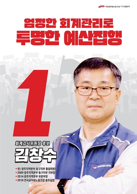 ▲ 회계감사위원장선거 기호 1번 김창수 후보